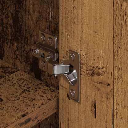 vidaXL Meuble à chaussures avec porte Bois de récupération 79 x 36 x 100 cm Bois d'ingénierie