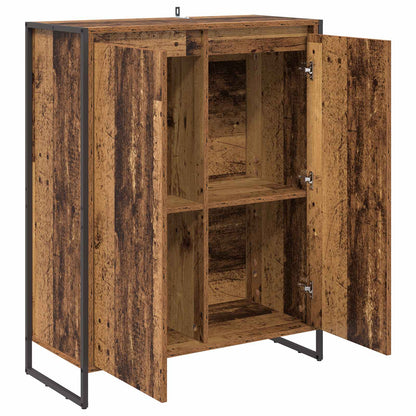 vidaXL Meuble à chaussures avec porte Bois de récupération 79 x 36 x 100 cm Bois d'ingénierie