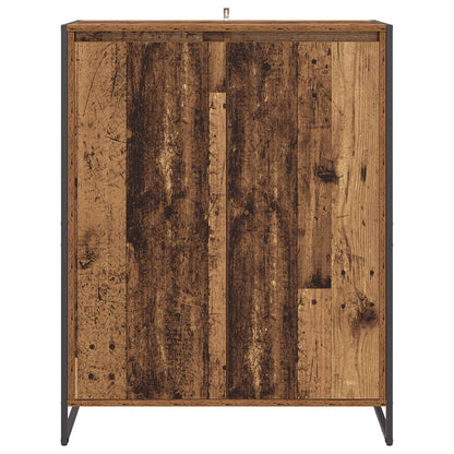vidaXL Meuble à chaussures avec porte Bois de récupération 79 x 36 x 100 cm Bois d'ingénierie