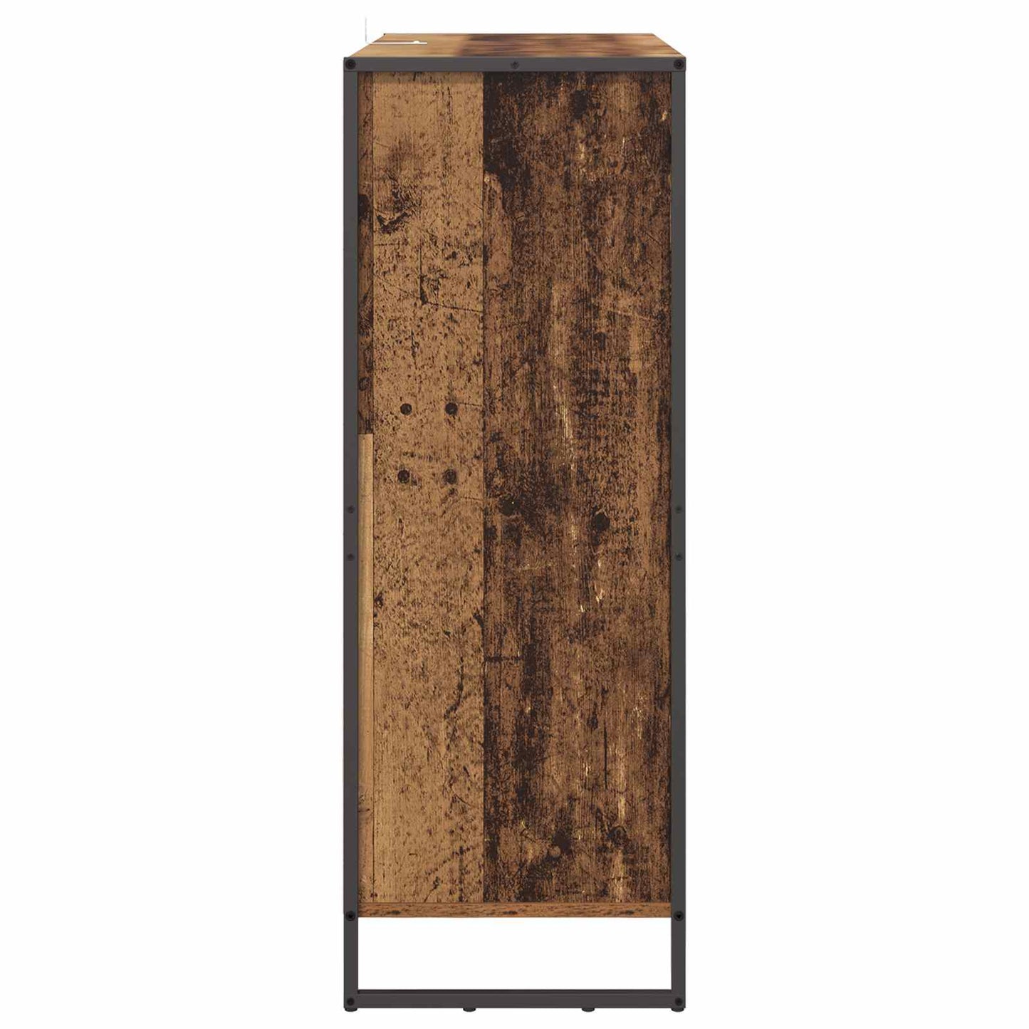 vidaXL Meuble à chaussures avec porte Bois de récupération 79 x 36 x 100 cm Bois d'ingénierie
