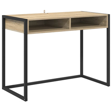vidaXL Bureau avec rangement chêne Sonoma 100x50x75 cm Bois d'ingénierie