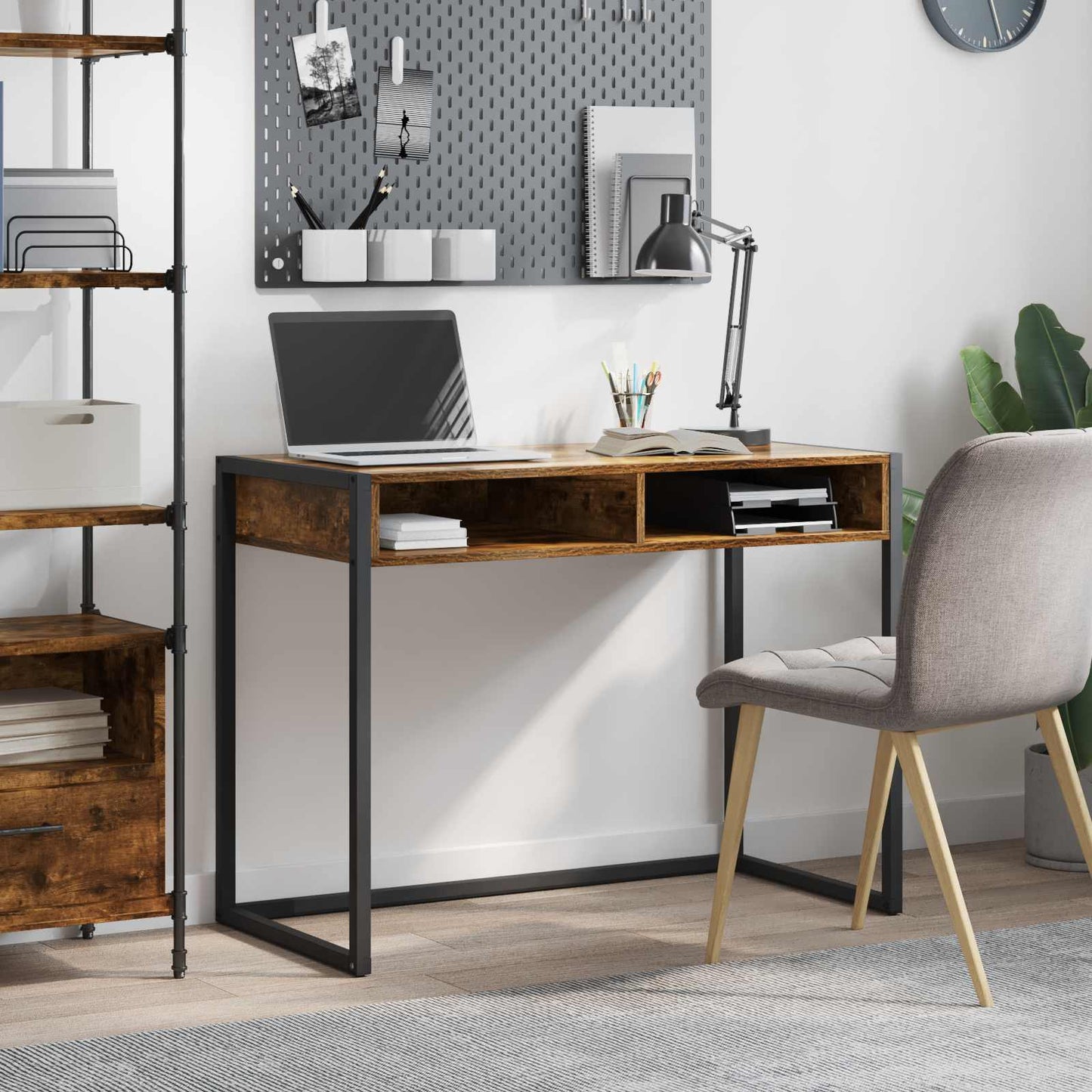 vidaXL Schreibtisch Raucharbe 100 x 50 x 75 cm Holzwerkstoff
