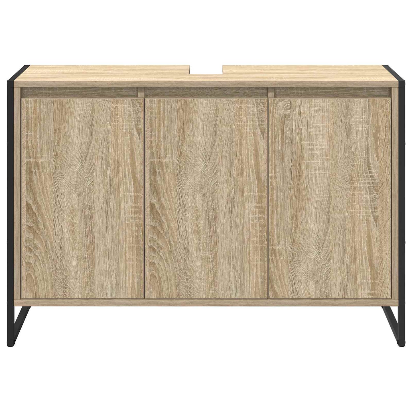 vidaXL Armoire de salle de bain avec porte chêne sonoma 90 x 30 x 60 cm Bois d'ingénierie