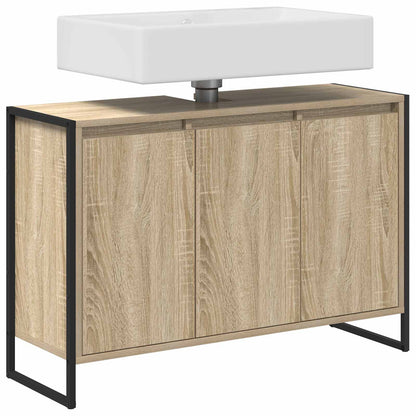 vidaXL Armoire de salle de bain avec porte chêne sonoma 90 x 30 x 60 cm Bois d'ingénierie