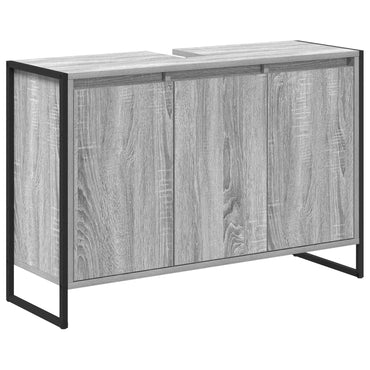 vidaXL Meuble de salle de bain chêne Sonoma gris 90 x 30 x 60 cm en bois d'ingénierie