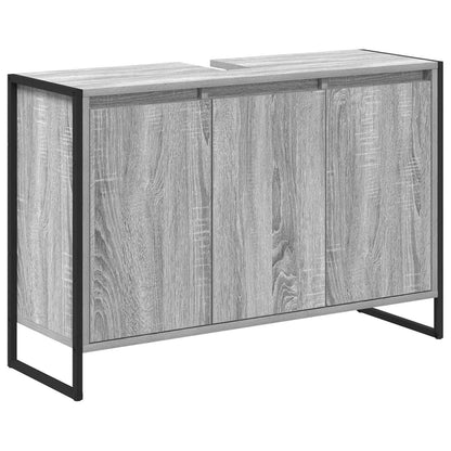 vidaXL Meuble de salle de bain chêne Sonoma gris 90 x 30 x 60 cm en bois d'ingénierie