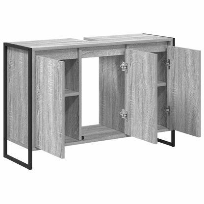 vidaXL Meuble de salle de bain chêne Sonoma gris 90 x 30 x 60 cm en bois d'ingénierie