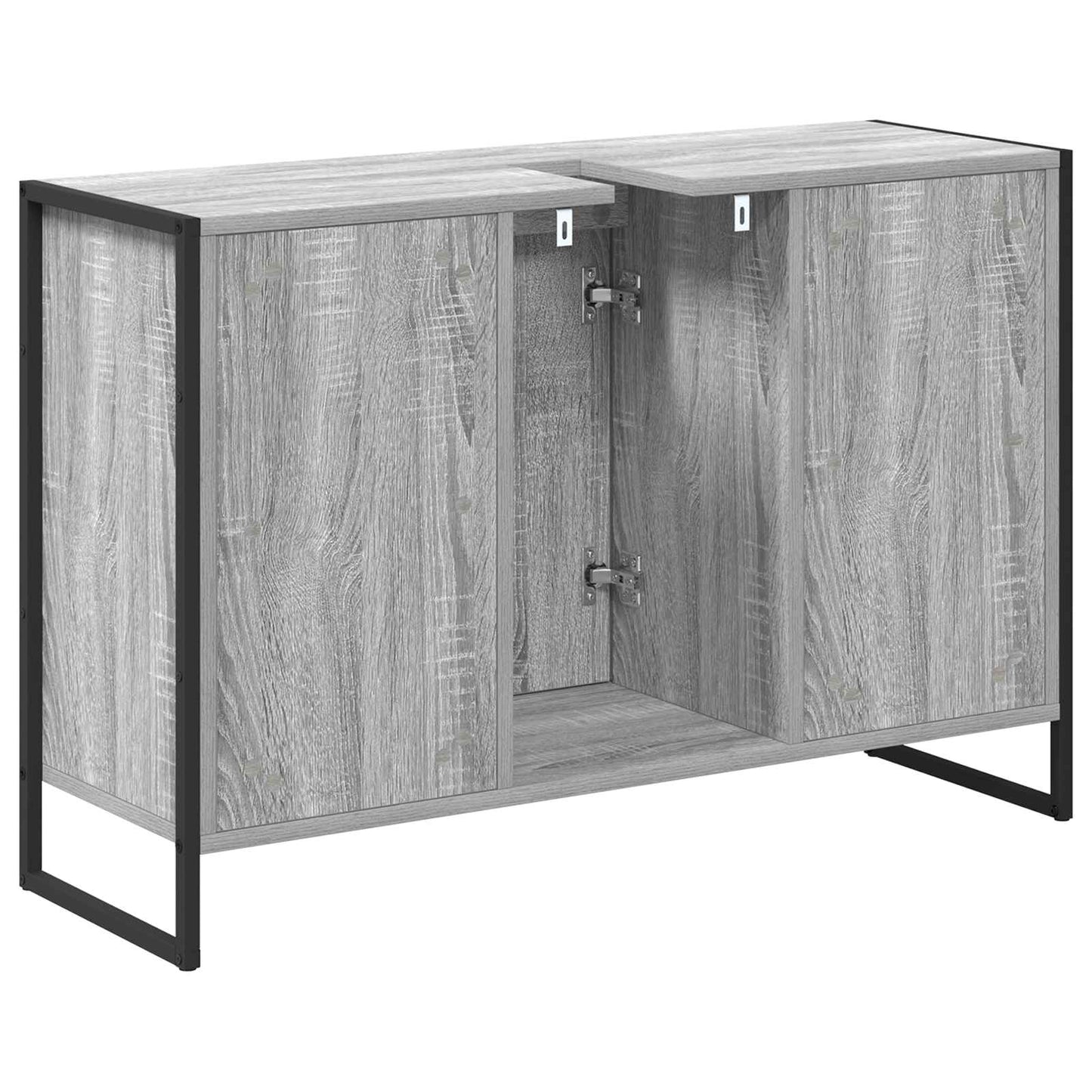 vidaXL Meuble de salle de bain chêne Sonoma gris 90 x 30 x 60 cm en bois d'ingénierie