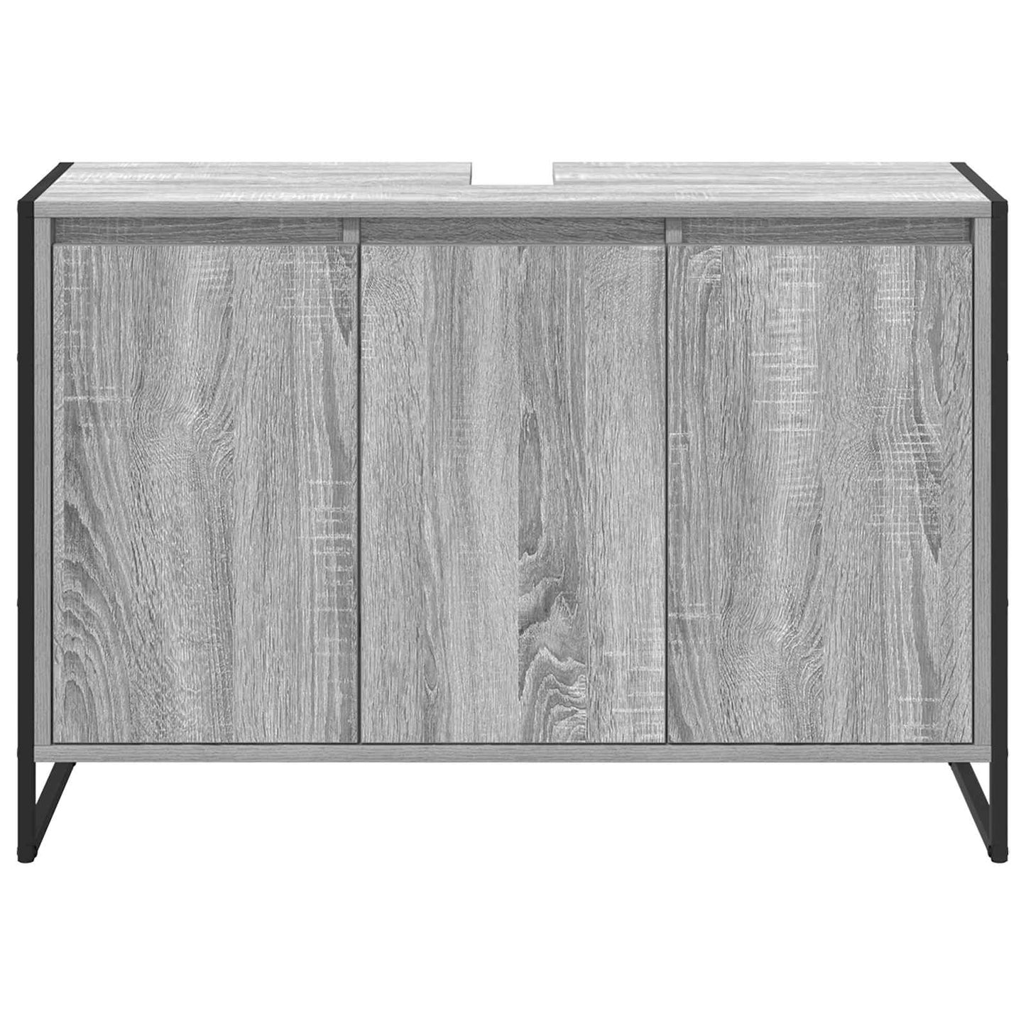 vidaXL Meuble de salle de bain chêne Sonoma gris 90 x 30 x 60 cm en bois d'ingénierie