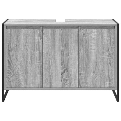 vidaXL Meuble de salle de bain chêne Sonoma gris 90 x 30 x 60 cm en bois d'ingénierie
