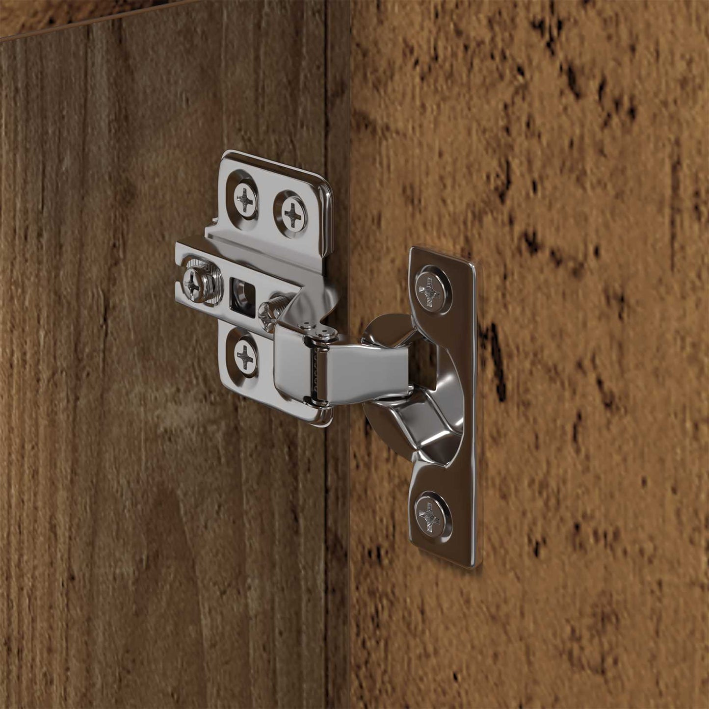 vidaXL Meuble de salle de bain avec porte, bois de récupération 90 x 30 x 60 cm, bois d'ingénierie