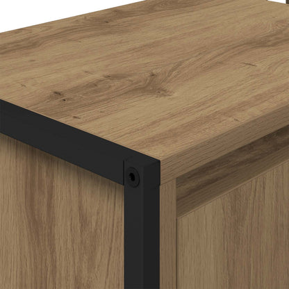 vidaXL Meuble de salle de bain avec porte chêne Artisanat 90 x 30 x 60 cm