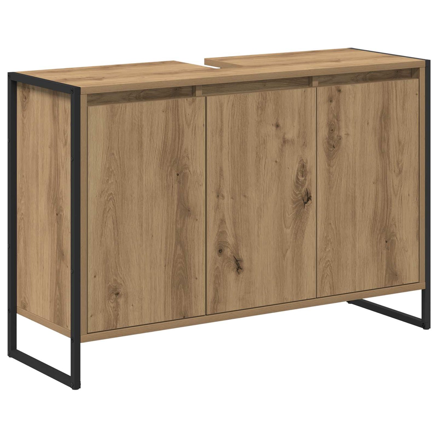 vidaXL Meuble de salle de bain avec porte chêne Artisanat 90 x 30 x 60 cm