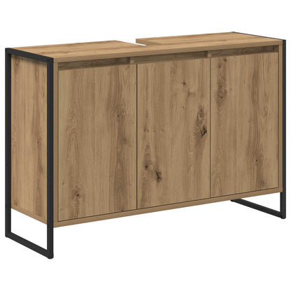 vidaXL Meuble de salle de bain avec porte chêne Artisanat 90 x 30 x 60 cm