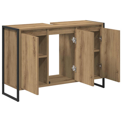 vidaXL Meuble de salle de bain avec porte chêne Artisanat 90 x 30 x 60 cm