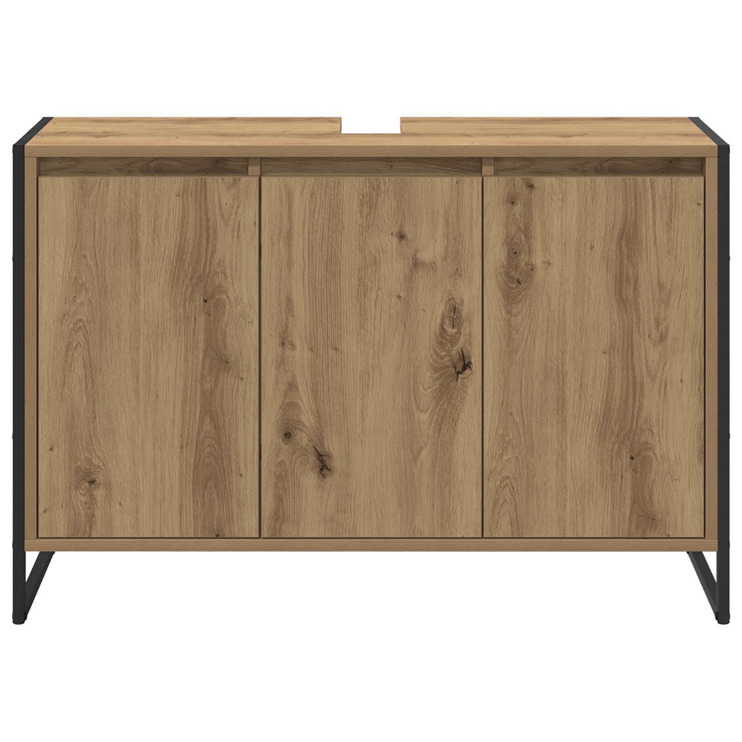 vidaXL Meuble de salle de bain avec porte chêne Artisanat 90 x 30 x 60 cm