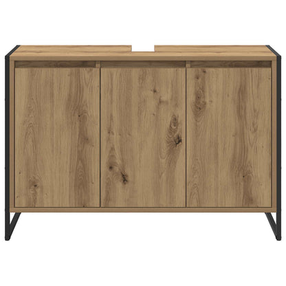 vidaXL Meuble de salle de bain avec porte chêne Artisanat 90 x 30 x 60 cm