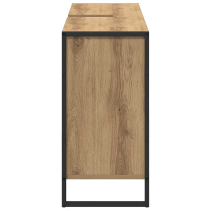 vidaXL Meuble de salle de bain avec porte chêne Artisanat 90 x 30 x 60 cm