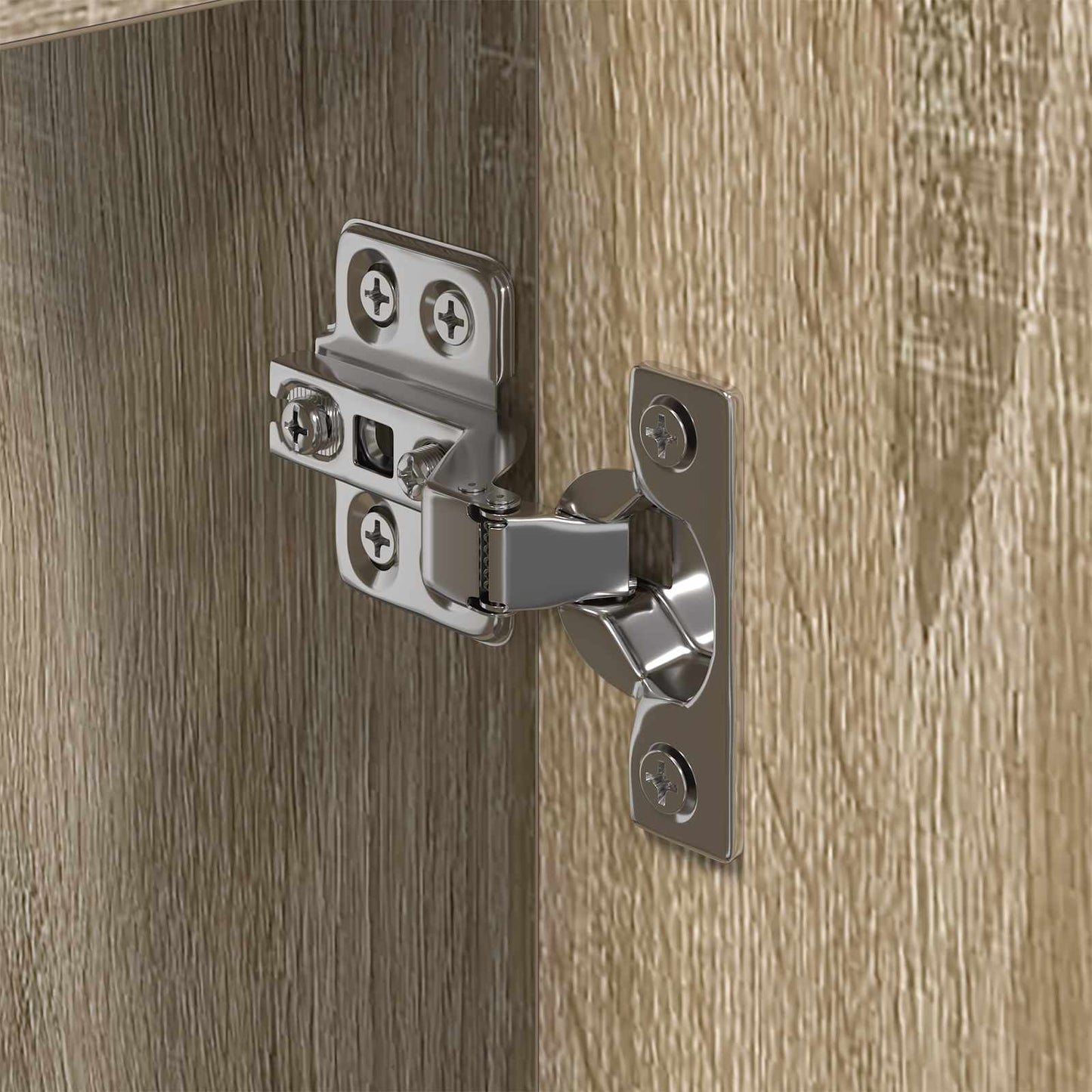 vidaXL Meuble de salle de bain avec porte chêne Sonoma 60 x 30 x 60 cm Bois d'ingénierie
