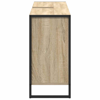 vidaXL Meuble de salle de bain avec porte chêne Sonoma 60 x 30 x 60 cm Bois d'ingénierie