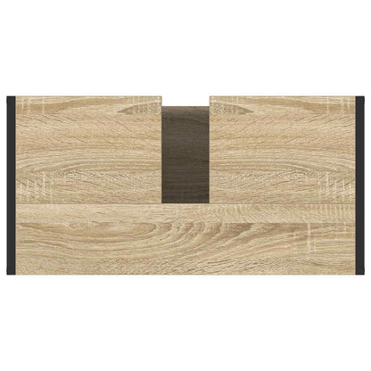 vidaXL Meuble de salle de bain avec porte chêne Sonoma 60 x 30 x 60 cm Bois d'ingénierie