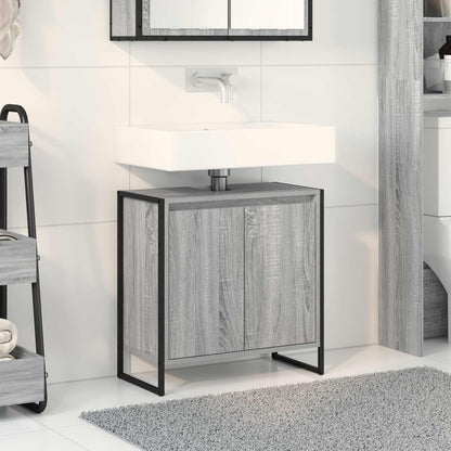 vidaXL Armoire de salle de bain Gris Sonoma 60 x 30 x 60 cm Bois d'ingénierie