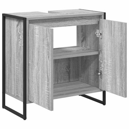 vidaXL Armoire de salle de bain Gris Sonoma 60 x 30 x 60 cm Bois d'ingénierie