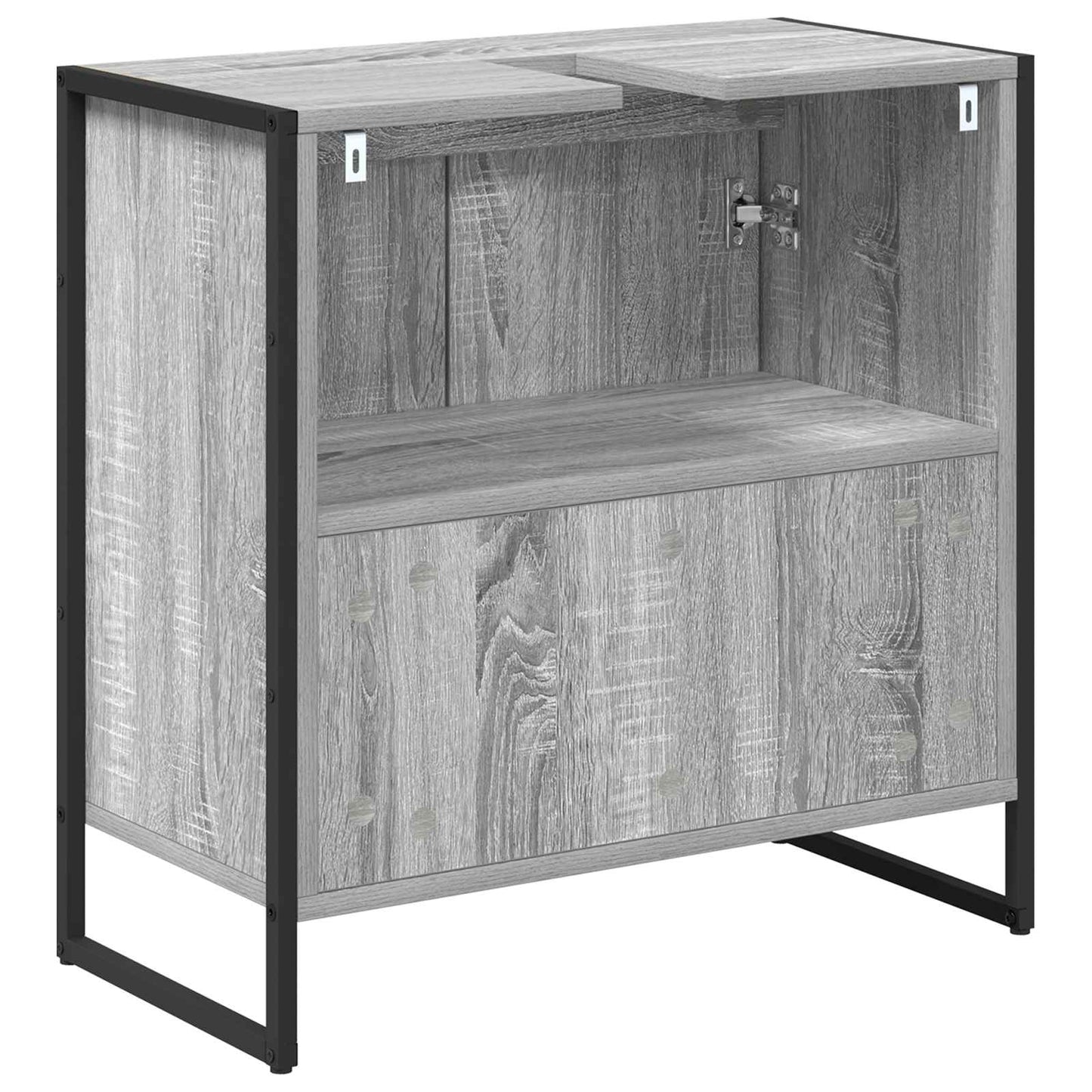 vidaXL Armoire de salle de bain Gris Sonoma 60 x 30 x 60 cm Bois d'ingénierie