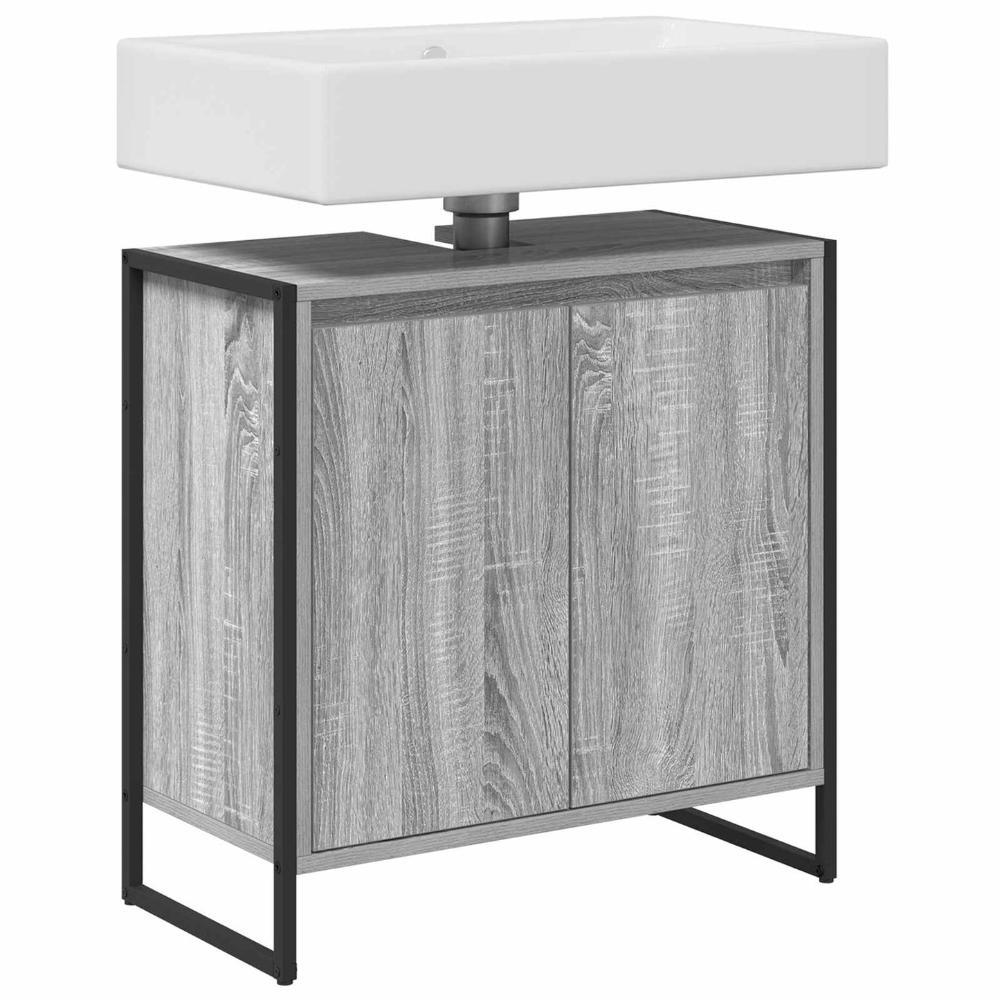 vidaXL Armoire de salle de bain Gris Sonoma 60 x 30 x 60 cm Bois d'ingénierie