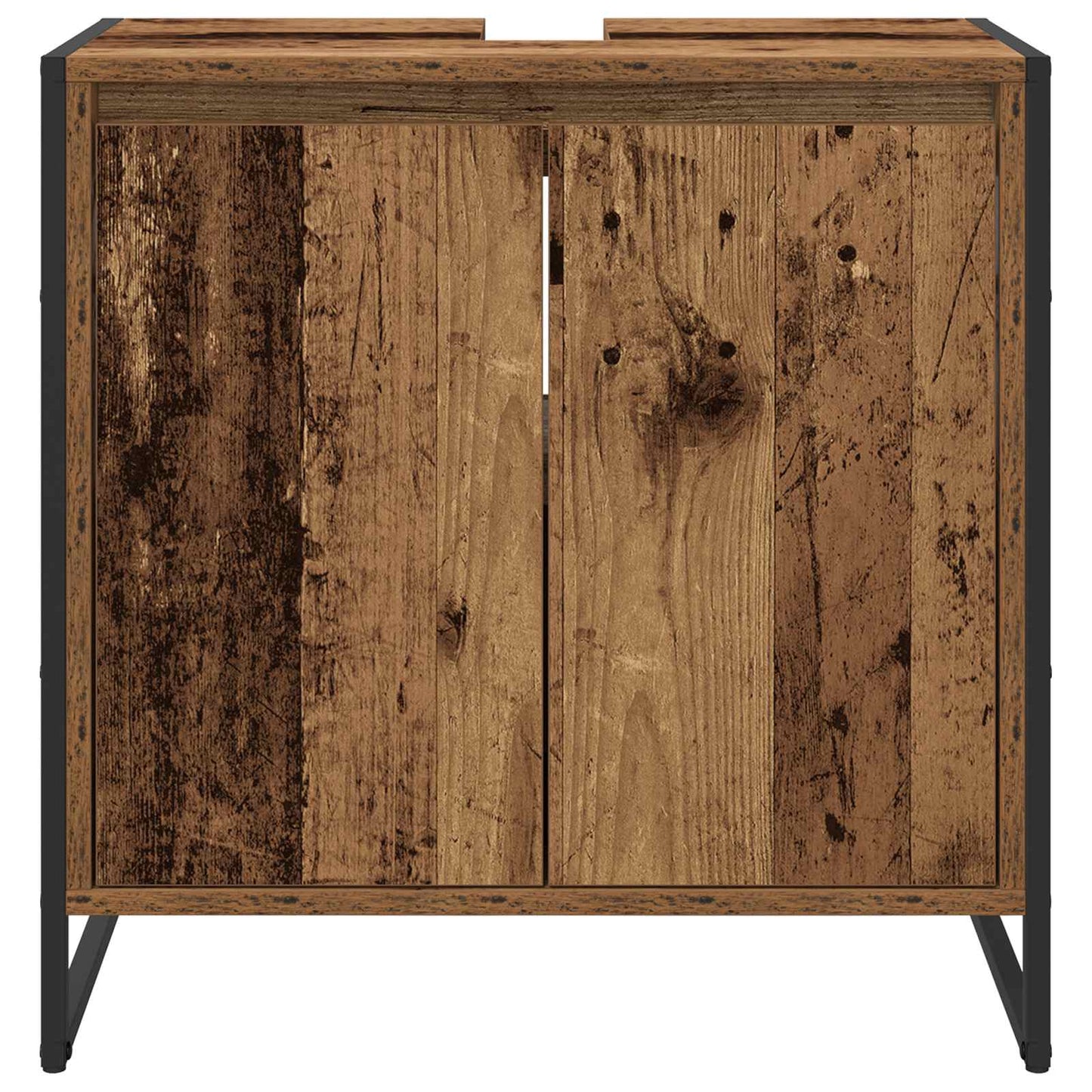 vidaXL Meuble de salle de bain avec porte en bois de récupération 60 x 30 x 60 cm en bois d'ingénierie