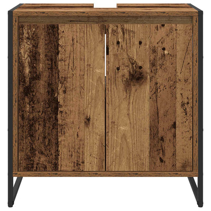 vidaXL Meuble de salle de bain avec porte en bois de récupération 60 x 30 x 60 cm en bois d'ingénierie