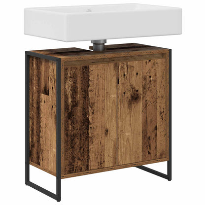 vidaXL Meuble de salle de bain avec porte en bois de récupération 60 x 30 x 60 cm en bois d'ingénierie