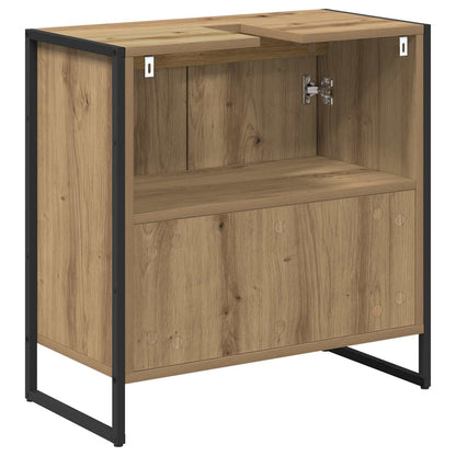 vidaXL Meuble de salle de bain avec porte chêne Artisanat 60 x 30 x 60 cm