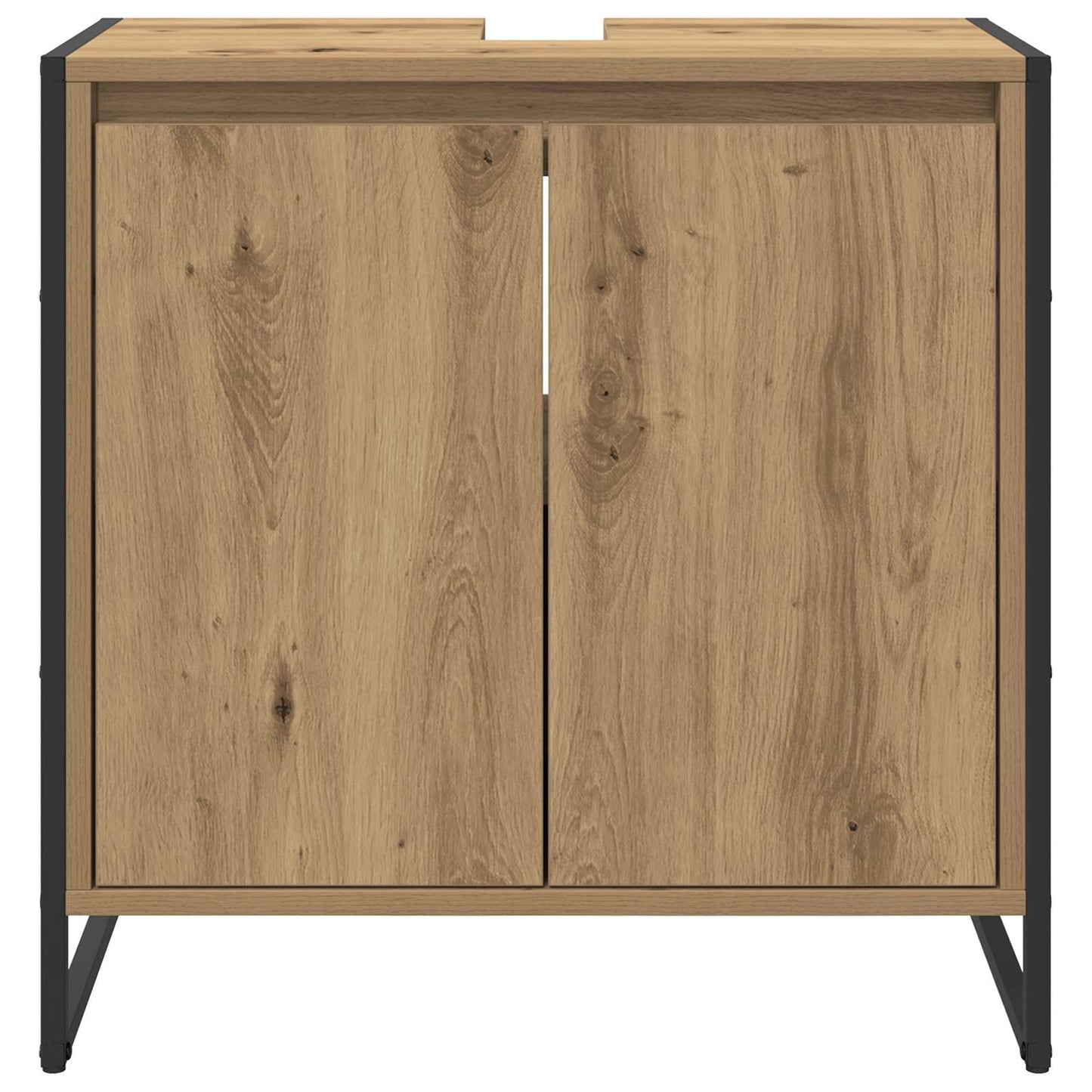 vidaXL Meuble de salle de bain avec porte chêne Artisanat 60 x 30 x 60 cm