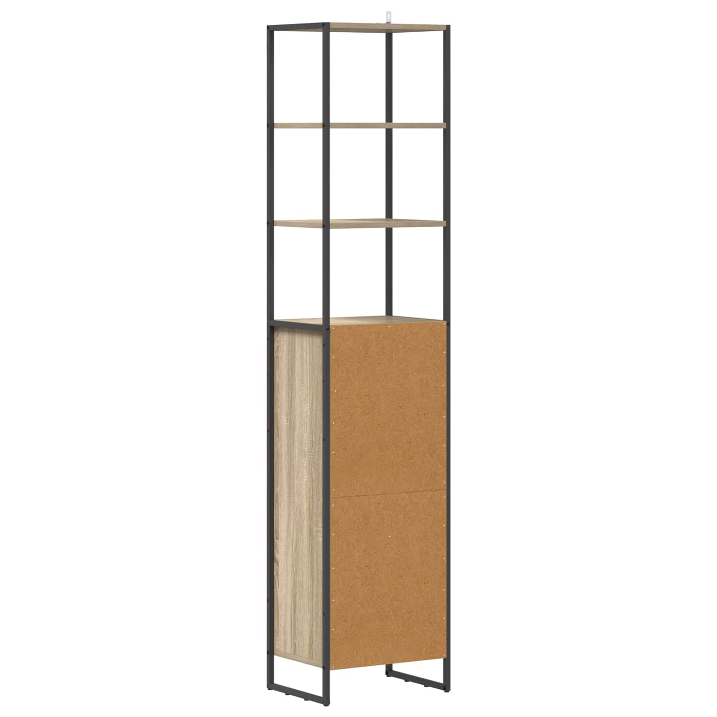 vidaXL Badezimmerschrank mit Tür Sonoma 40 x 30 x 180 cm Holzwerkstoff