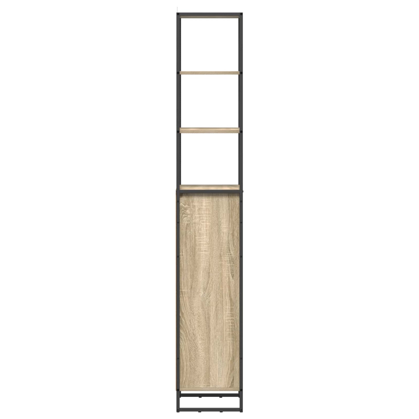 vidaXL Badezimmerschrank mit Tür Sonoma 40 x 30 x 180 cm Holzwerkstoff