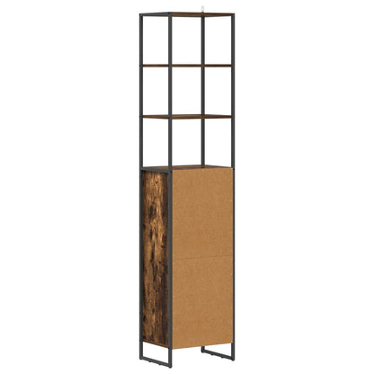 vidaXL Badezimmerschrank Raucharbe 40 x 30 x 180 cm Holzwerkstoff