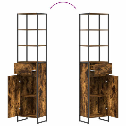 vidaXL Badezimmerschrank Raucharbe 40 x 30 x 180 cm Holzwerkstoff