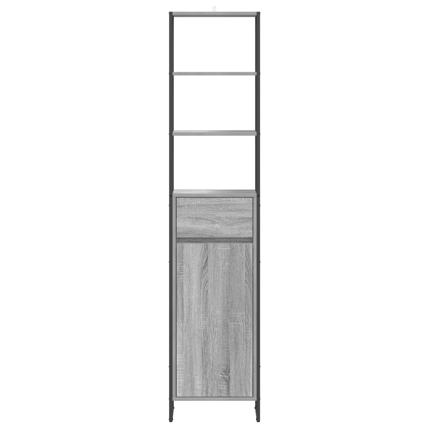 vidaXL Badezimmerschrank Graues Sonoma 40 x 30 x 180 cm Holzwerkstoff
