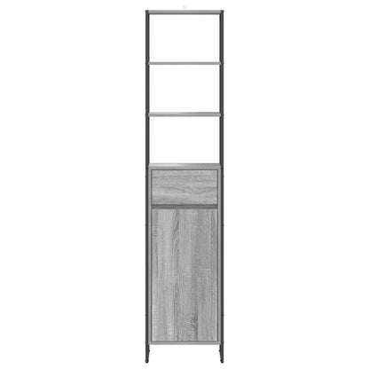 vidaXL Badezimmerschrank Graues Sonoma 40 x 30 x 180 cm Holzwerkstoff