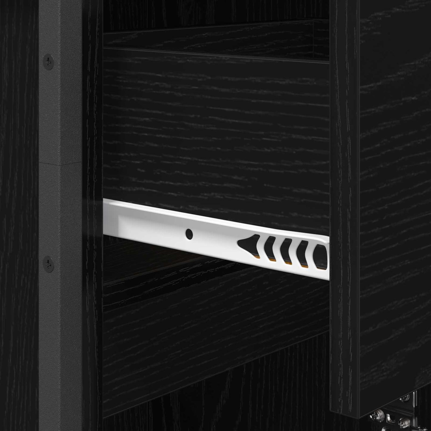 Badezimmerschrank mit Tür Schwarz Eichen-Optik 40 x 30 x 100 cm