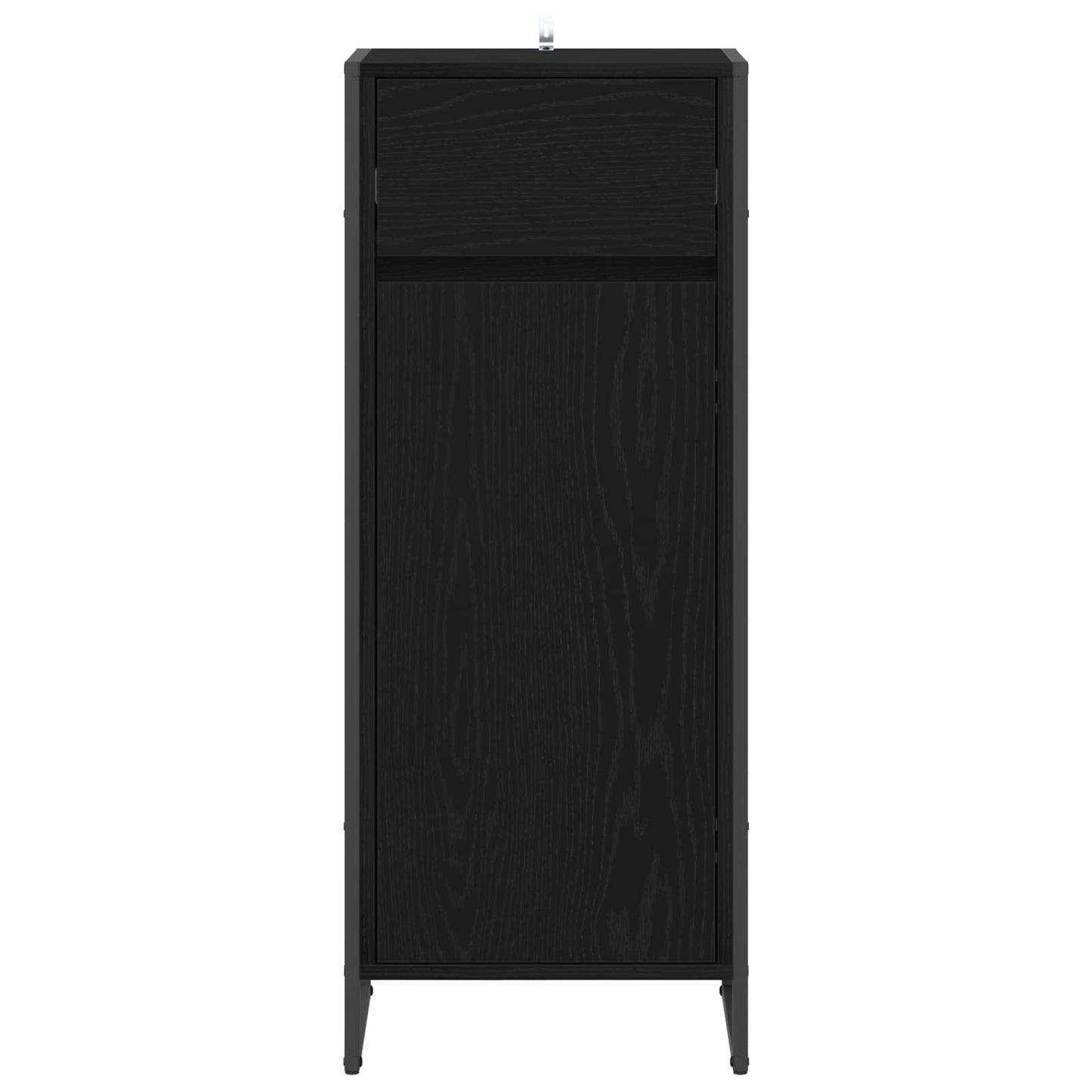 Badezimmerschrank mit Tür Schwarz Eichen-Optik 40 x 30 x 100 cm