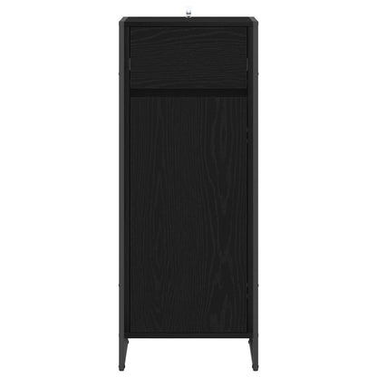 Badezimmerschrank mit Tür Schwarz Eichen-Optik 40 x 30 x 100 cm