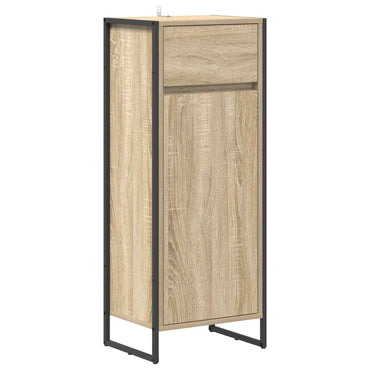 vidaXL Badezimmerschrank mit Tür Sonoma 40 x 30 x 100 cm Holzwerkstoff