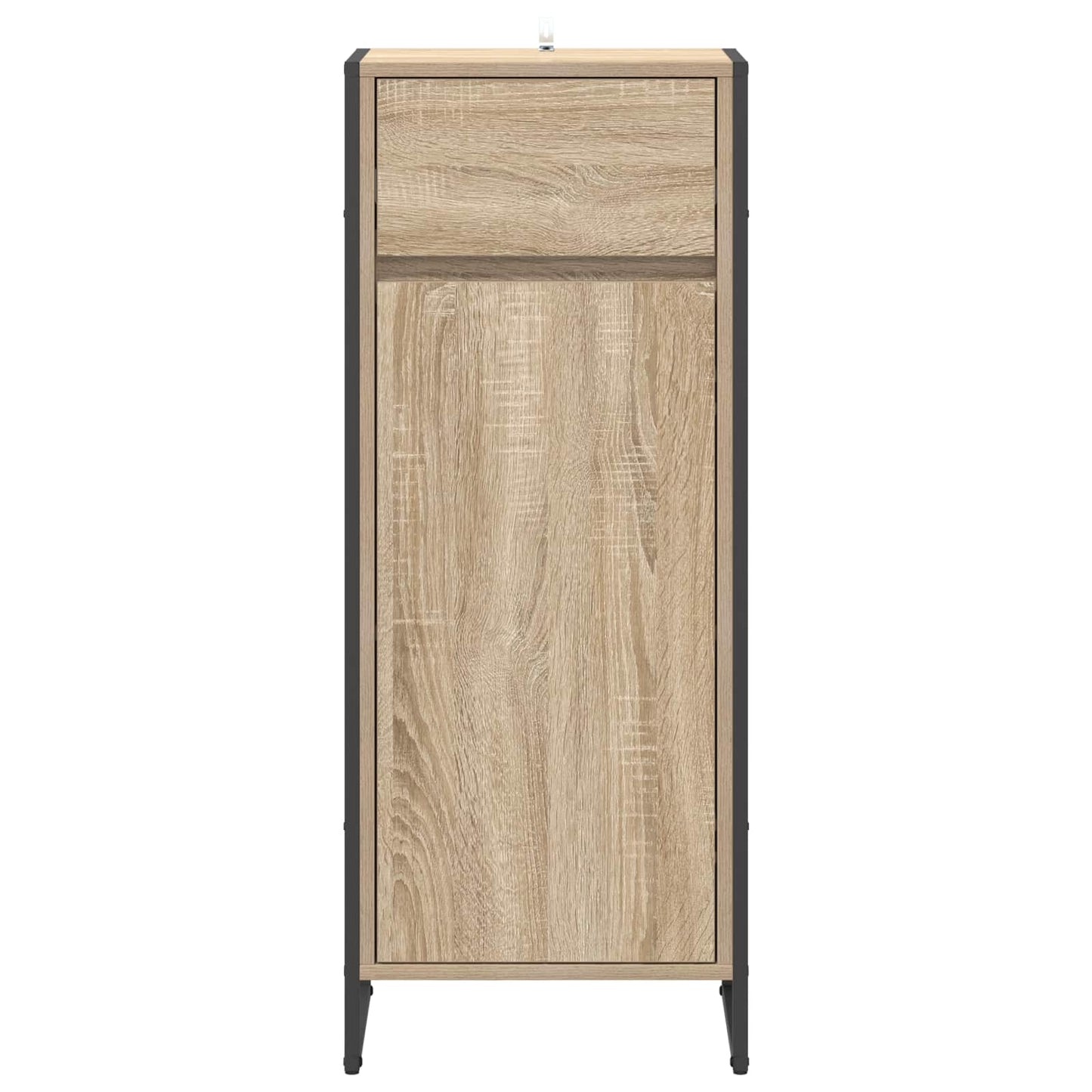 vidaXL Badezimmerschrank mit Tür Sonoma 40 x 30 x 100 cm Holzwerkstoff