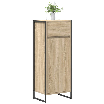 vidaXL Badezimmerschrank mit Tür Sonoma 40 x 30 x 100 cm Holzwerkstoff