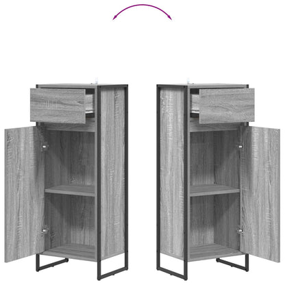 vidaXL Badezimmerschrank Graues Sonoma 40 x 30 x 100 cm Holzwerkstoff