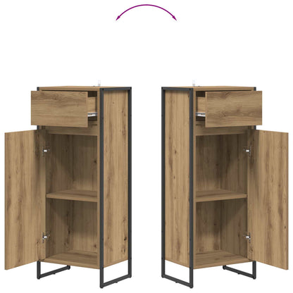 vidaXL Badezimmerschrank mit Tür Kunsthandwerk Eiche 40 x 30 x 100 cm