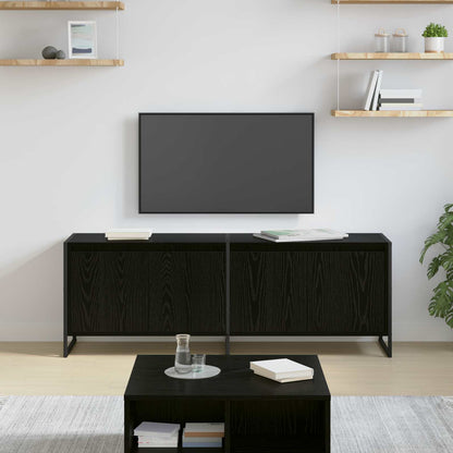 vidaXL TV-Schränk Schwarz Eichen-Optik 140 x 36 x 49,5 cm