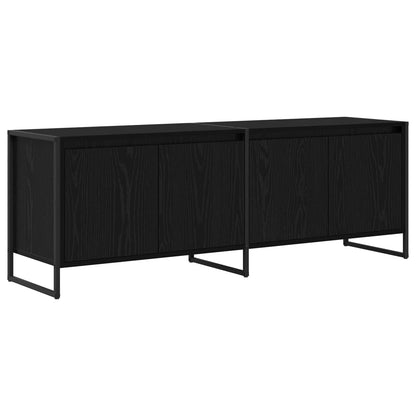 vidaXL TV-Schränk Schwarz Eichen-Optik 140 x 36 x 49,5 cm